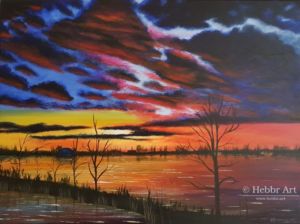 Schilderij Zonsopkomst Harderwijk