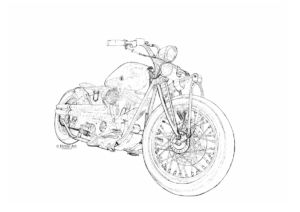 Oldtimer motor Harley